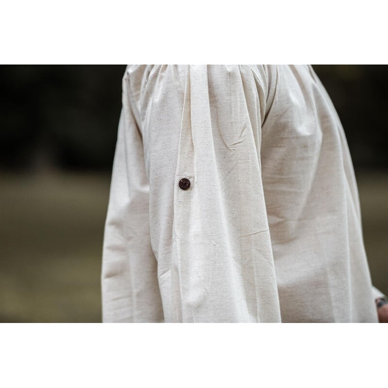 Product image Medieval Stand-Up Collar Lace-Up Shirt Bruno beige