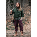 Product image Medieval Stand-Up Collar Lace-Up Shirt Georg mottled green