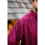 Immagine del prodotto Camicia medievale con colletto alla coreana e allacciatura Georg rosso mélange