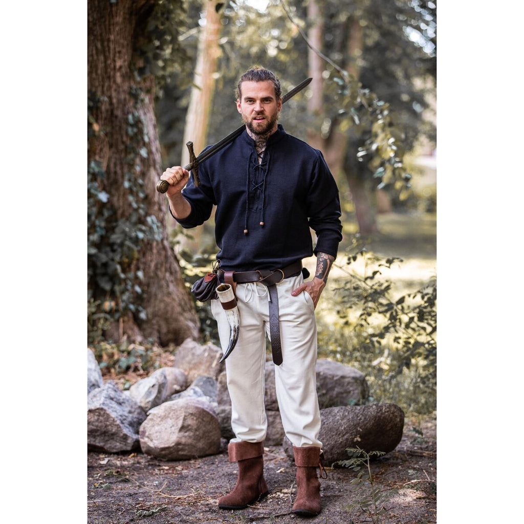 Product image Medieval Cotton Shirt Ingolf handwoven black