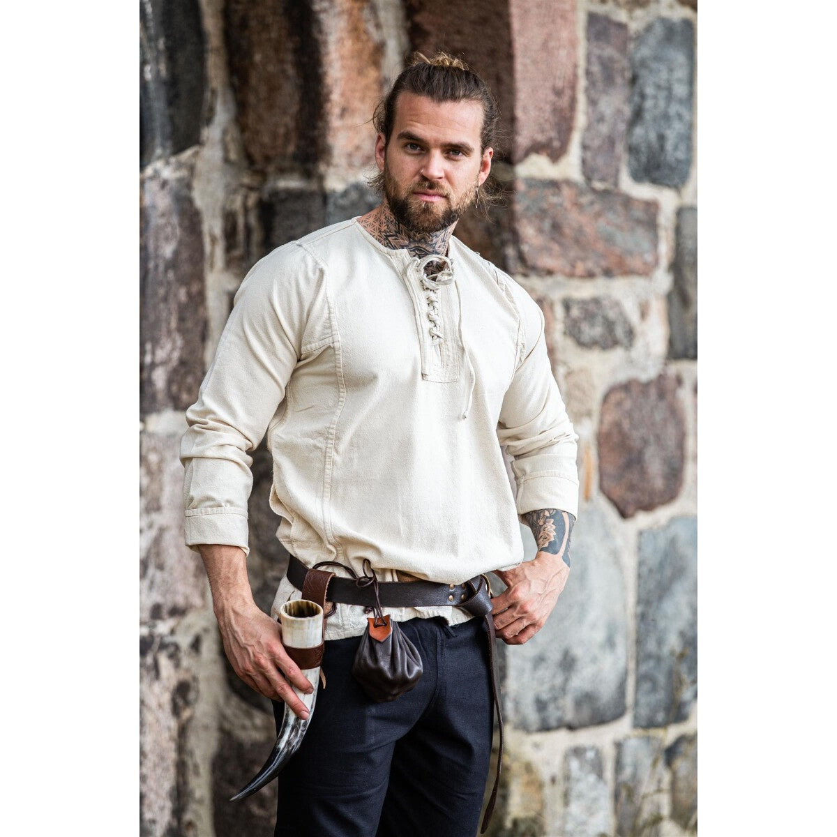 Immagine del prodotto Camicia da contadino medievale Felix beige