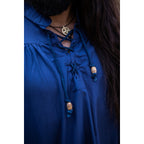 Product image Medieval Stand-Up Collar Lace-Up Shirt Friedrich blue