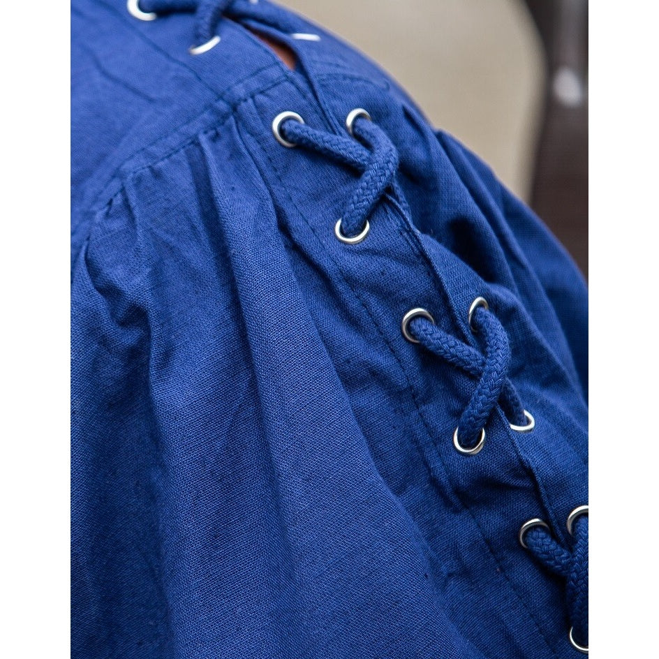 Immagine del prodotto Camicia medievale con lacci e occhielli Adrian blu