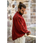 Immagine del prodotto Camicia medievale con allacciatura e occhielli Adrian rossa