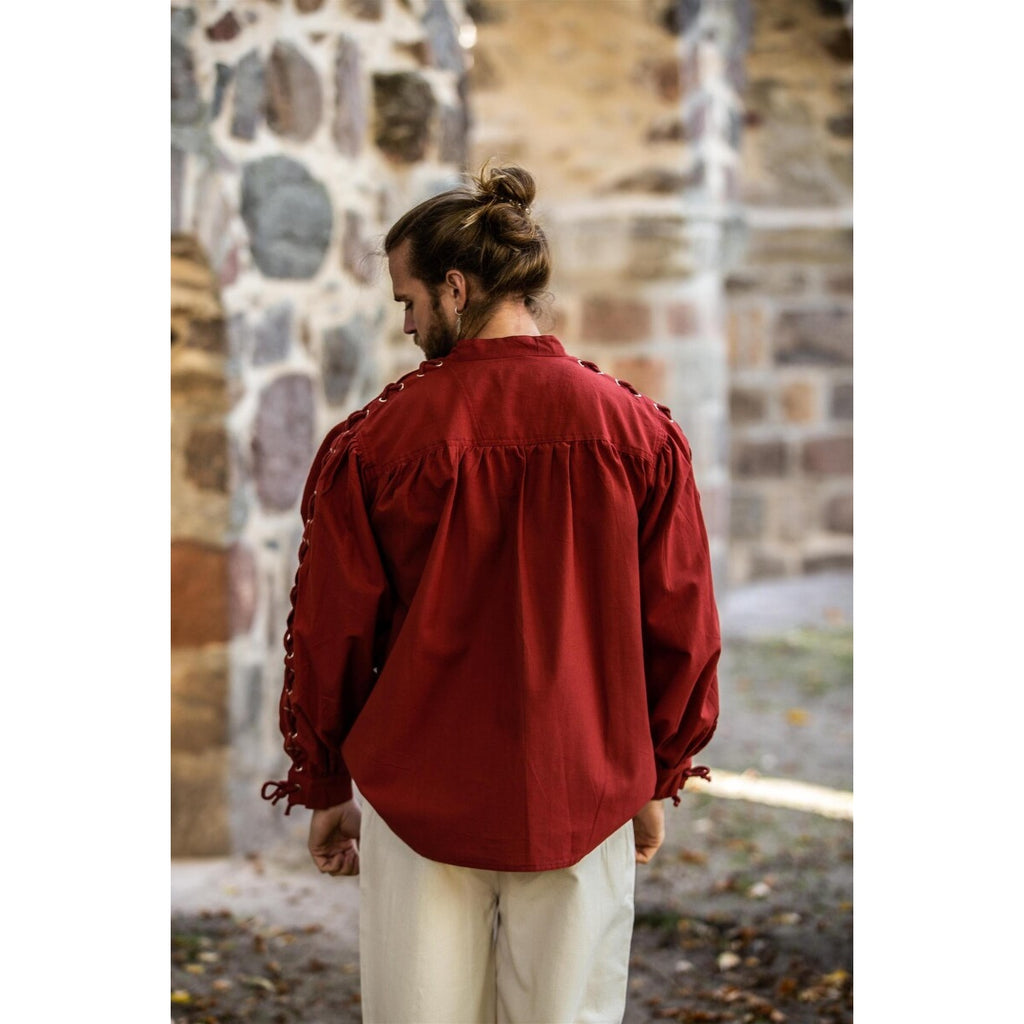 Immagine del prodotto Camicia medievale con allacciatura e occhielli Adrian rossa