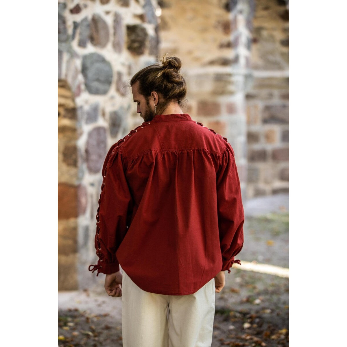 Immagine del prodotto Camicia medievale con allacciatura e occhielli Adrian rossa
