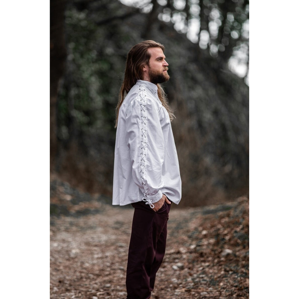Immagine del prodotto Camicia medievale con lacci e occhielli Adrian bianca