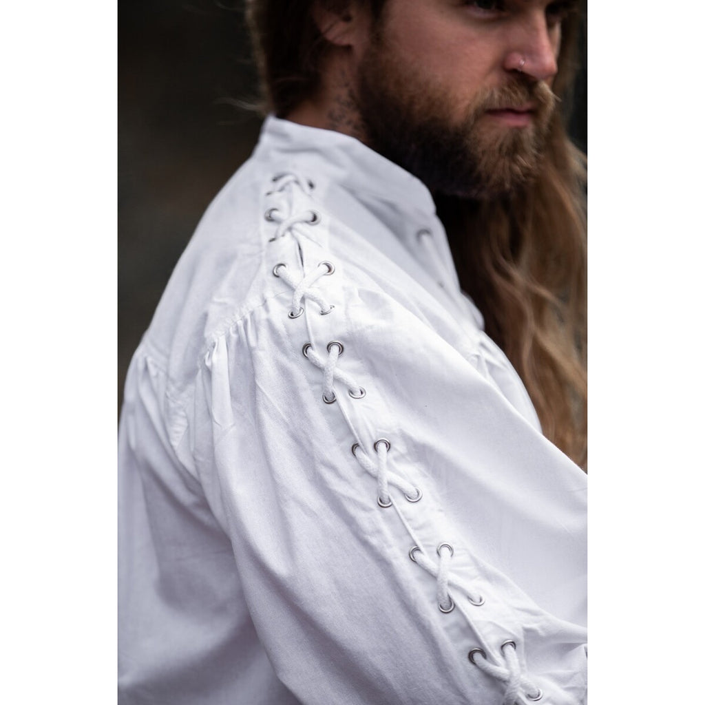Immagine del prodotto Camicia medievale con lacci e occhielli Adrian bianca