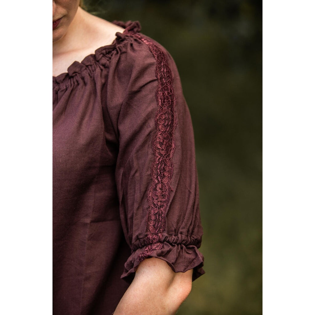 Immagine del prodotto Blusa medievale a maniche corte Sandra marrone scuro
