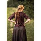 Immagine del prodotto Blusa medievale a maniche corte Sandra marrone scuro
