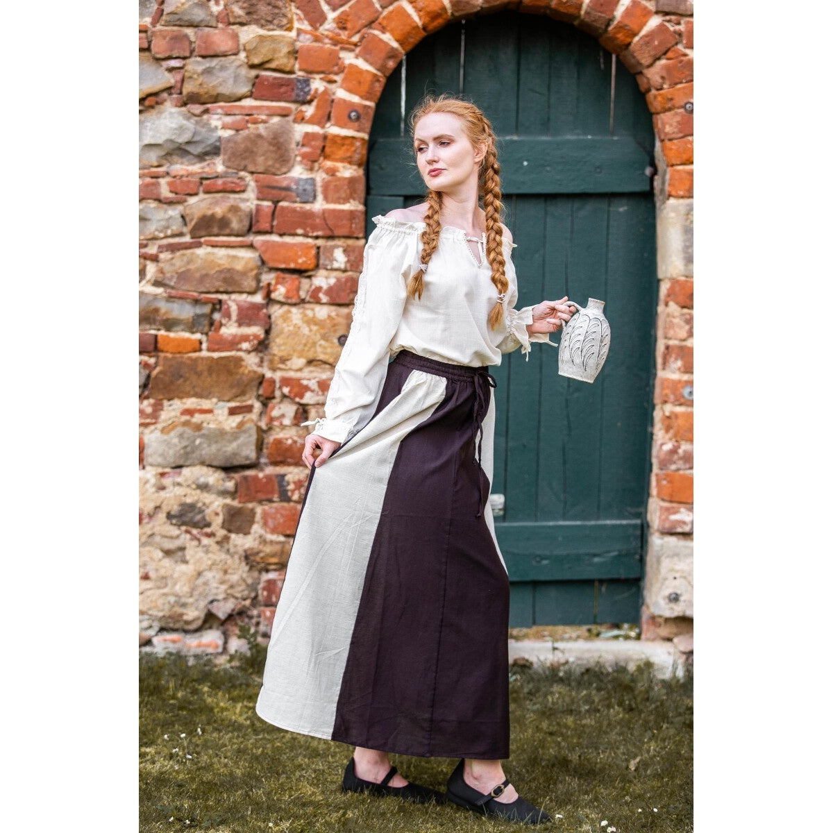 Immagine del prodotto Blusa medievale con pizzo Bettina beige