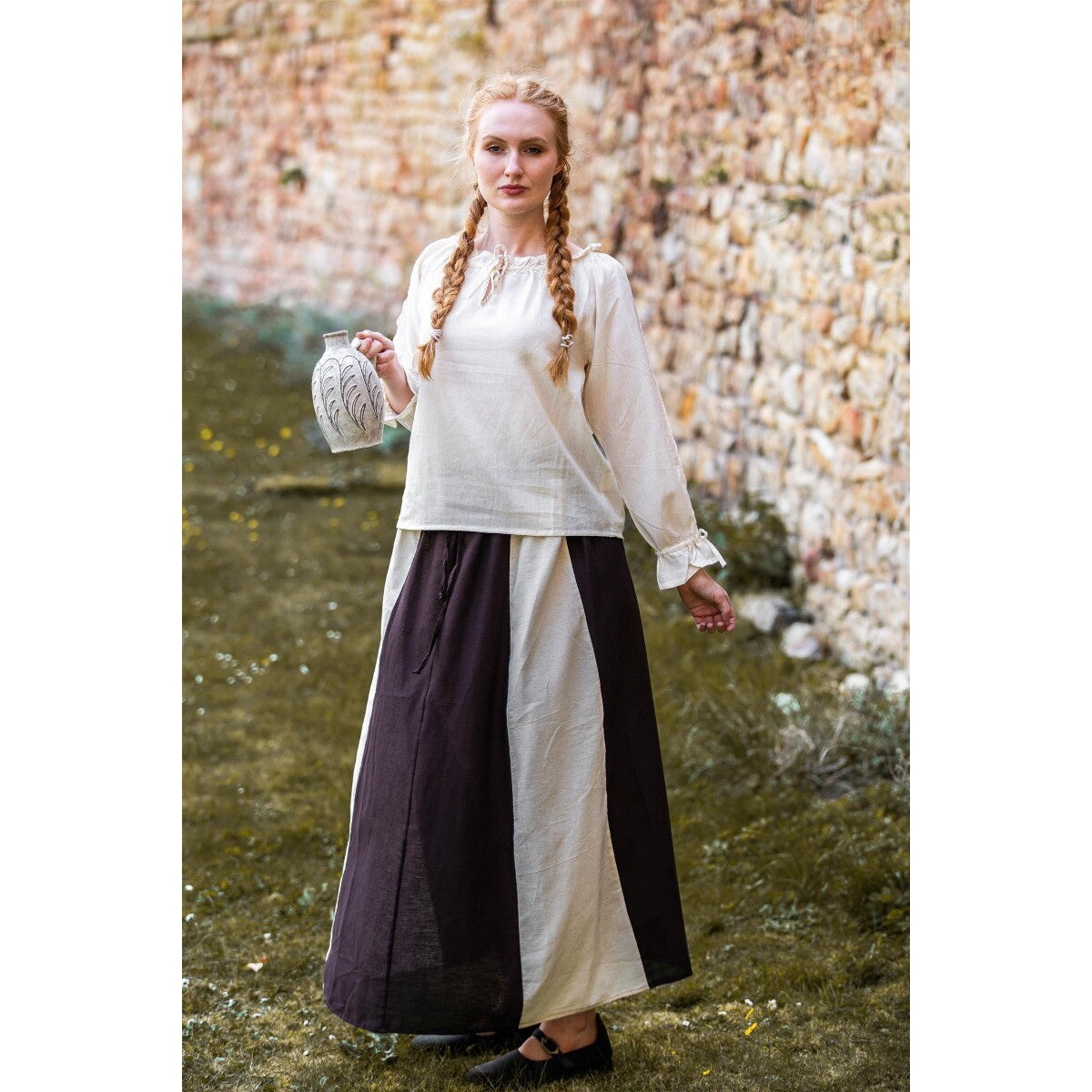 Immagine del prodotto Blusa medievale con pizzo Bettina beige