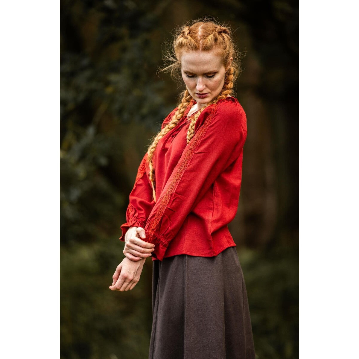 Product image Medieval Blouse with Lace Bettina red