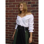 Immagine del prodotto Blusa medievale con pizzo Bettina bianca