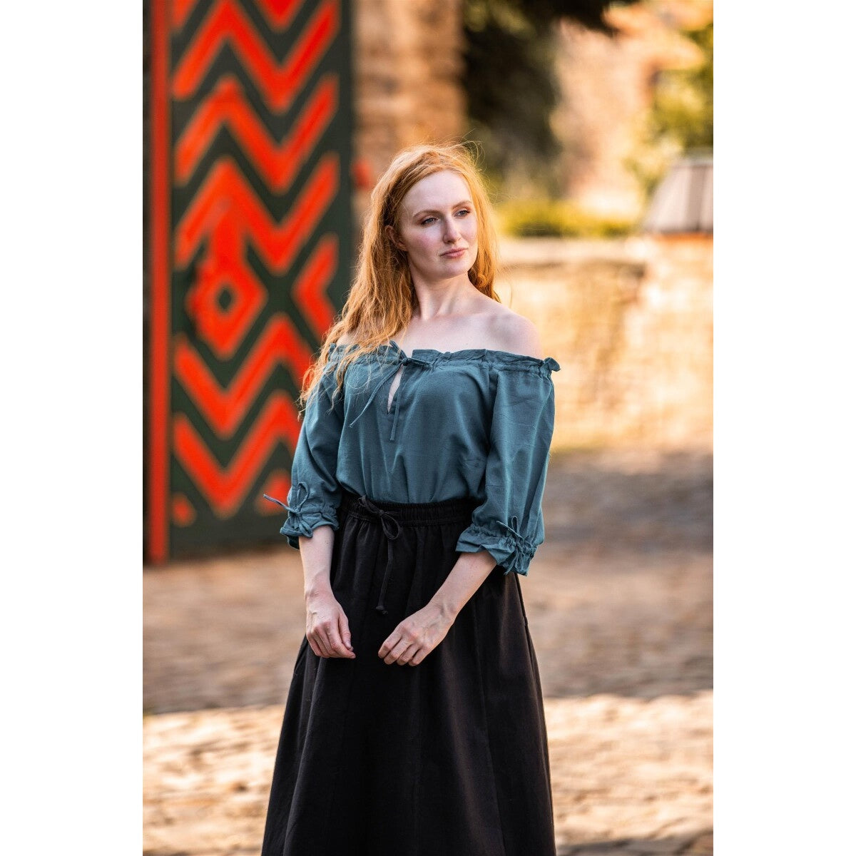 Immagine del prodotto Blusa medievale a maniche corte Vera blu
