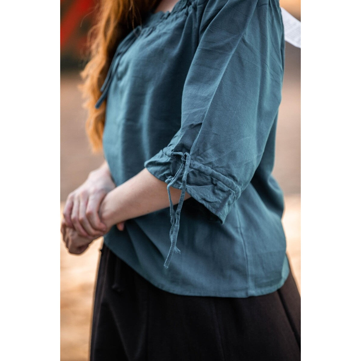 Immagine del prodotto Blusa medievale a maniche corte Vera blu