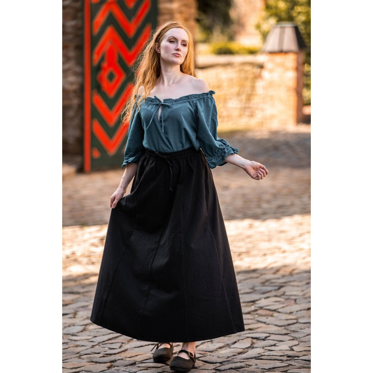 Immagine del prodotto Blusa medievale a maniche corte Vera blu