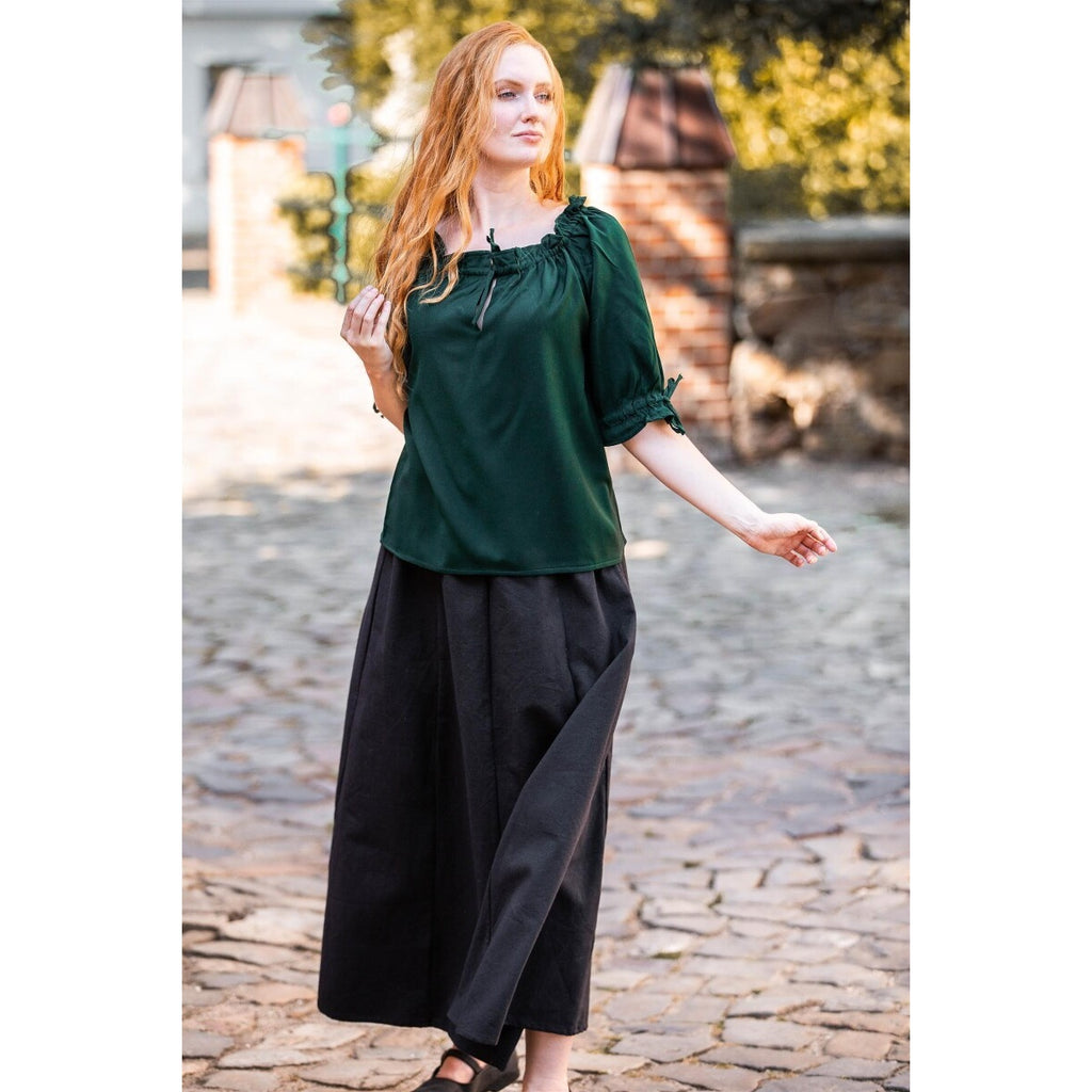 Immagine del prodotto Blusa medievale a maniche corte Vera verde