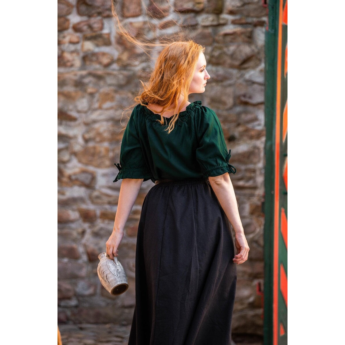 Immagine del prodotto Blusa medievale a maniche corte Vera verde