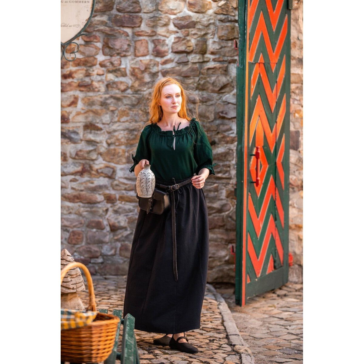 Immagine del prodotto Blusa medievale a maniche corte Vera verde
