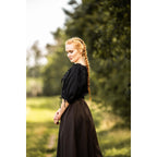 Immagine del prodotto Blusa medievale a maniche corte Vera nera