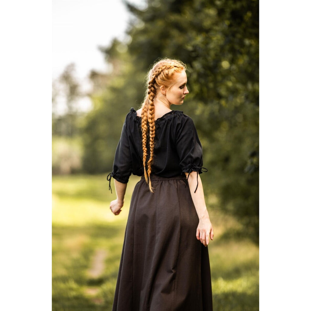 Immagine del prodotto Blusa medievale a maniche corte Vera nera