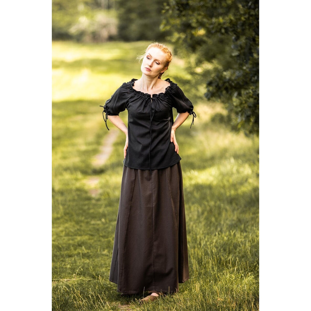 Immagine del prodotto Blusa medievale a maniche corte Vera nera
