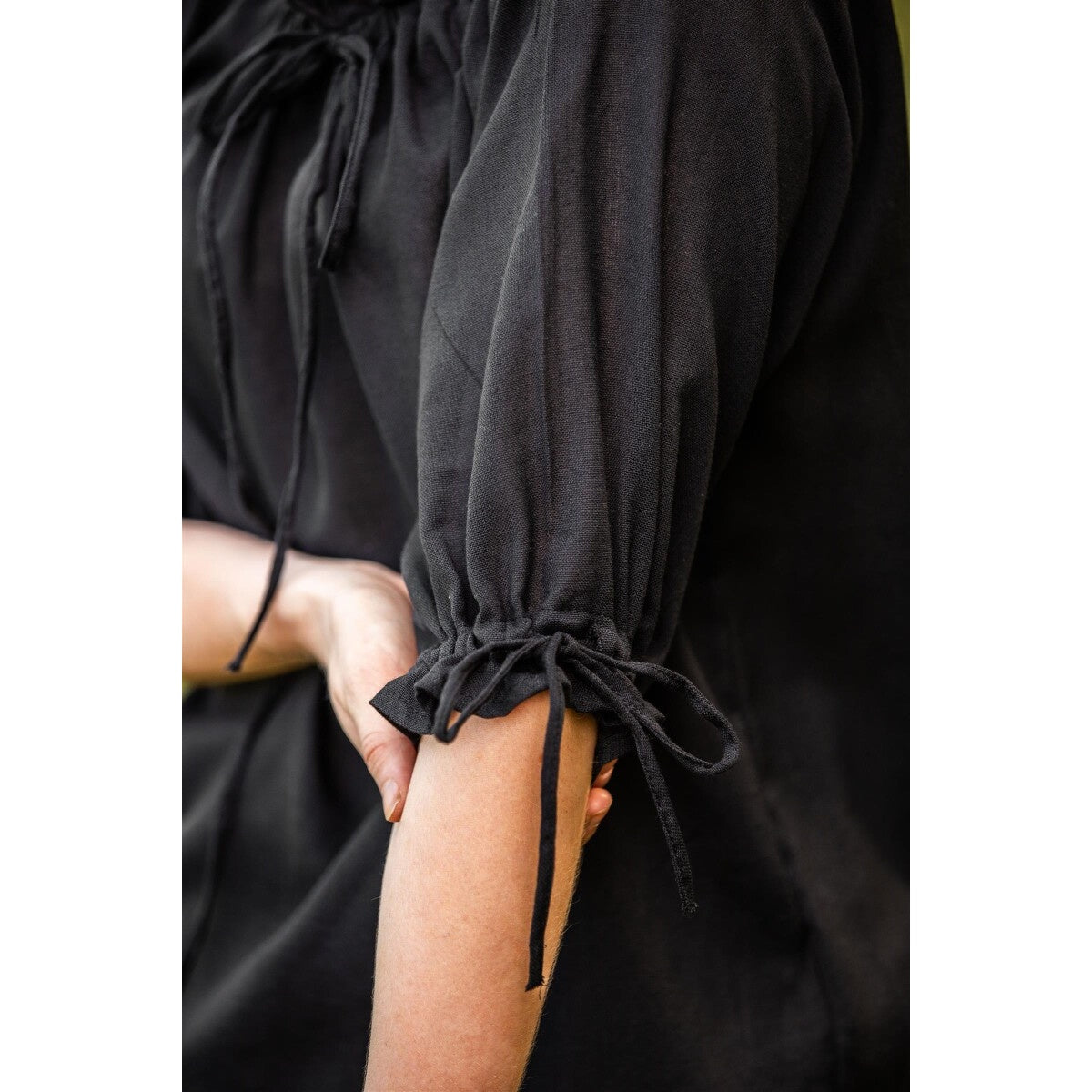 Immagine del prodotto Blusa medievale a maniche corte Vera nera