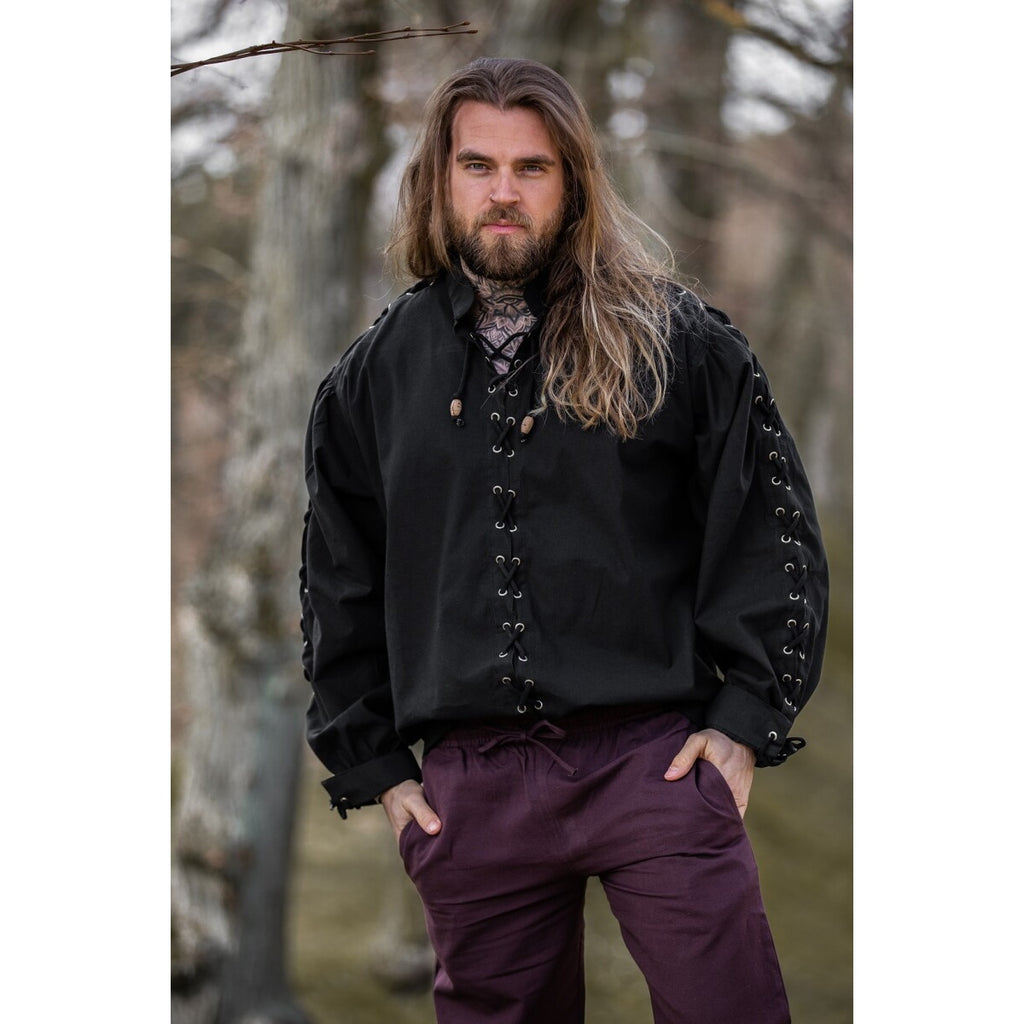 Immagine del prodotto Camicia medievale Gustavo nera