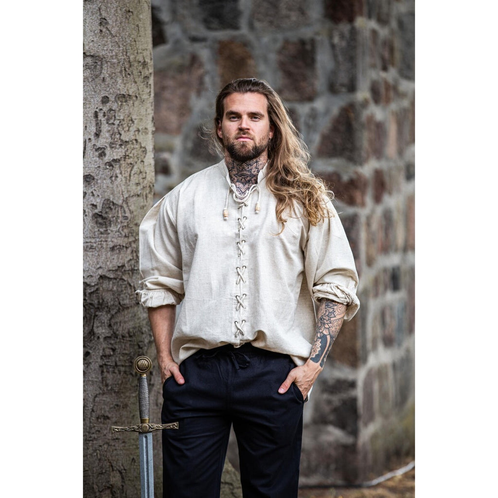Immagine del prodotto Camicia medievale con lacci Dagwin beige