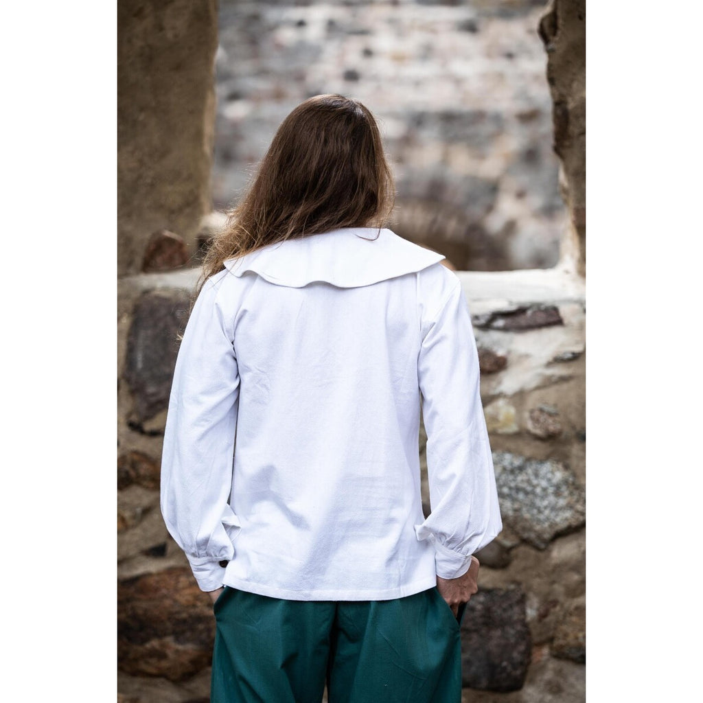 Immagine del prodotto Camicia medievale con colletto tondo Athos bianca