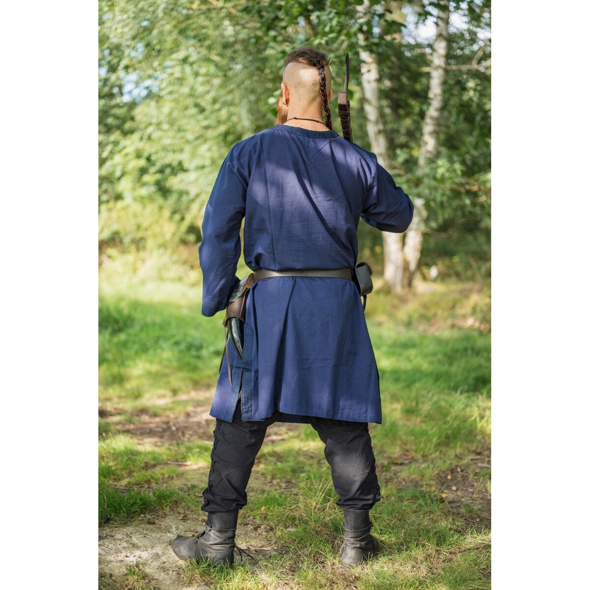 Immagine del prodotto Tunica medievale con bordo Halvor blu