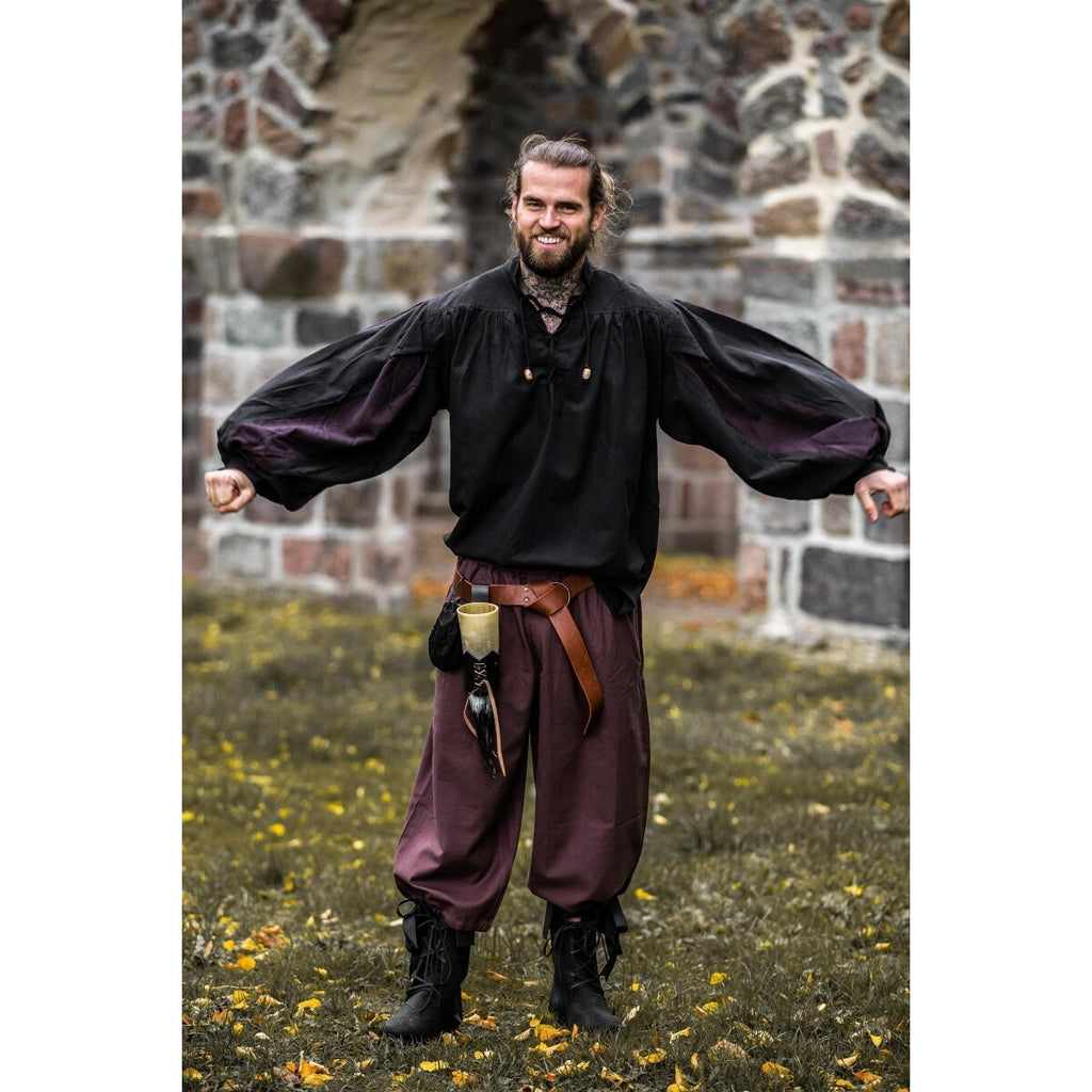 Immagine del prodotto Camicia landsknecht medievale Albert nero-marrone