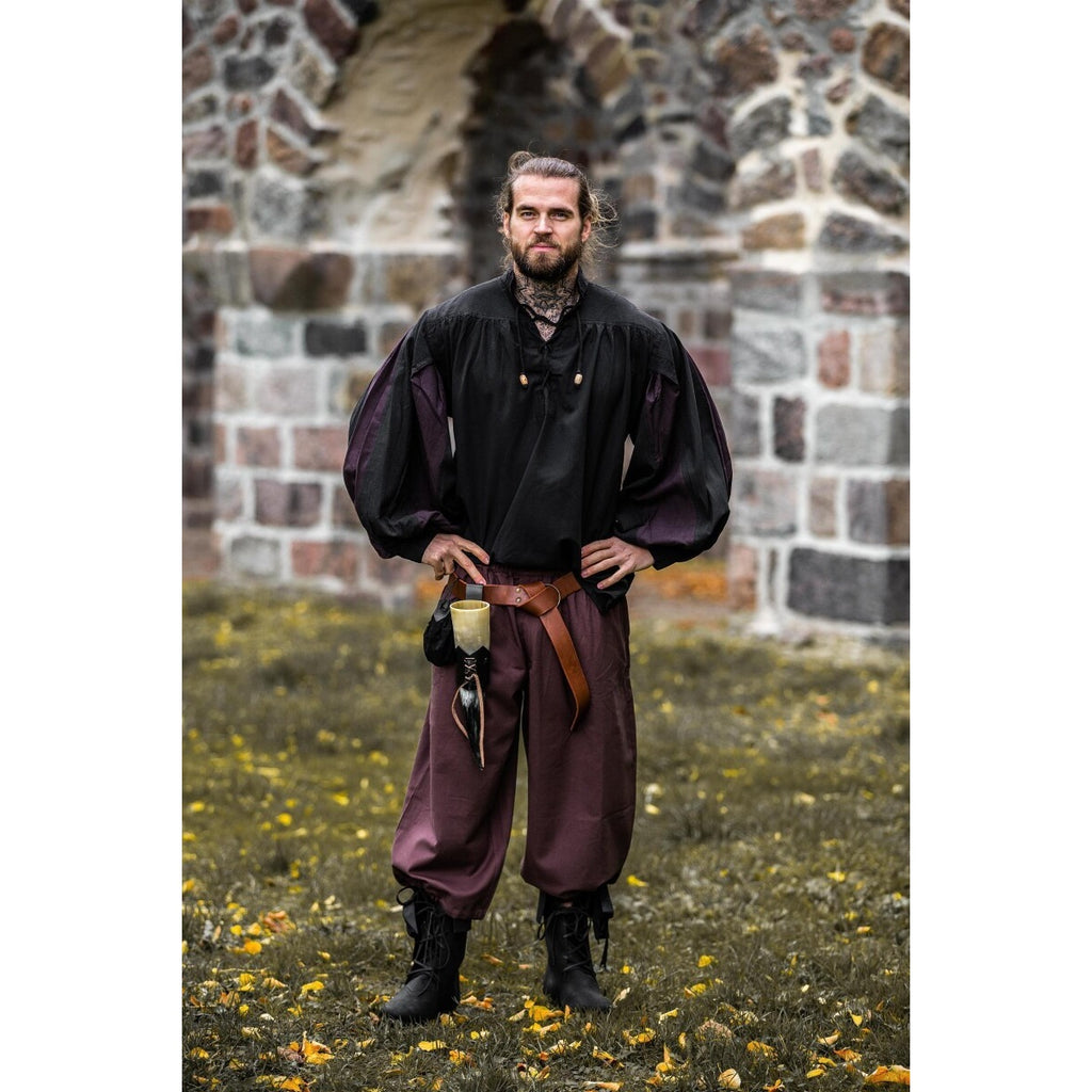 Immagine del prodotto Camicia landsknecht medievale Albert nero-marrone