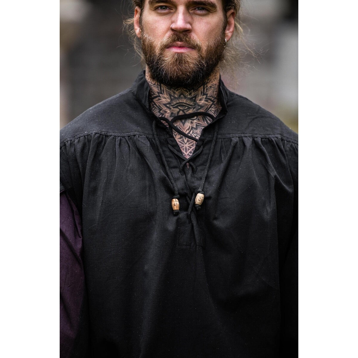 Immagine del prodotto Camicia landsknecht medievale Albert nero-marrone