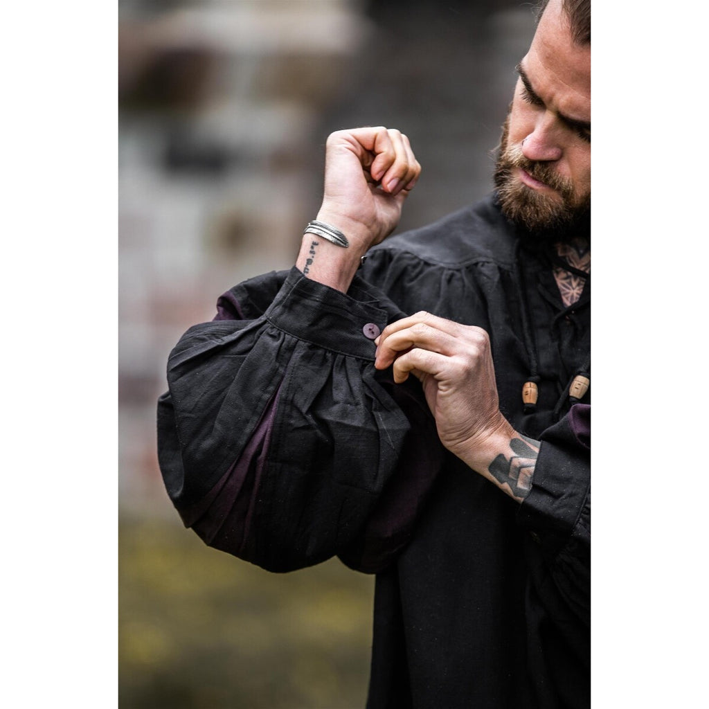 Immagine del prodotto Camicia landsknecht medievale Albert nero-marrone