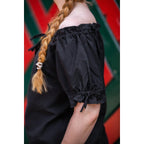 Immagine del prodotto Blusa medievale a maniche corte Otilia nera