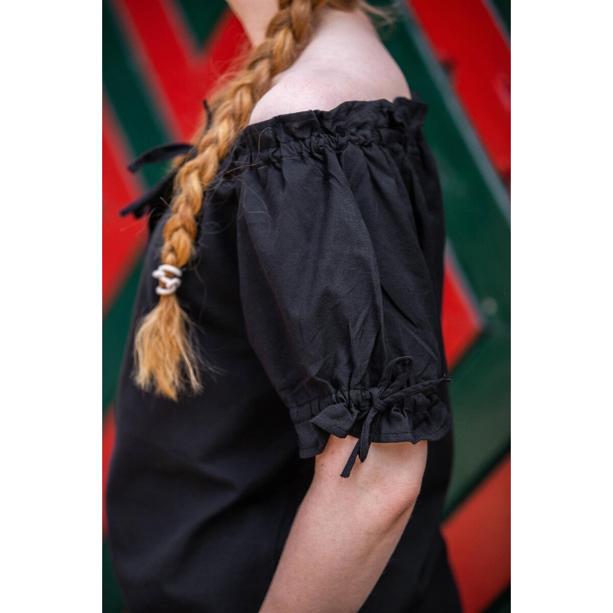 Immagine del prodotto Blusa medievale a maniche corte Otilia nera