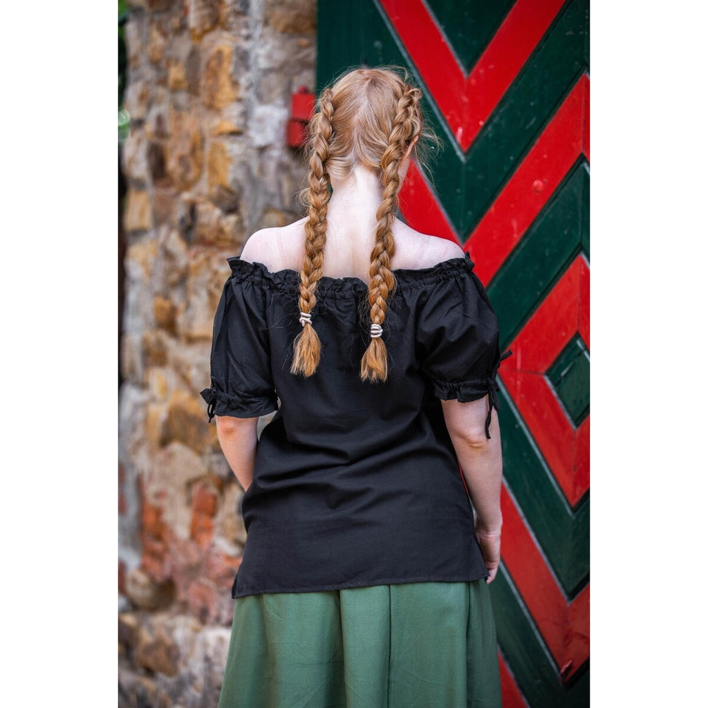 Immagine del prodotto Blusa medievale a maniche corte Otilia nera