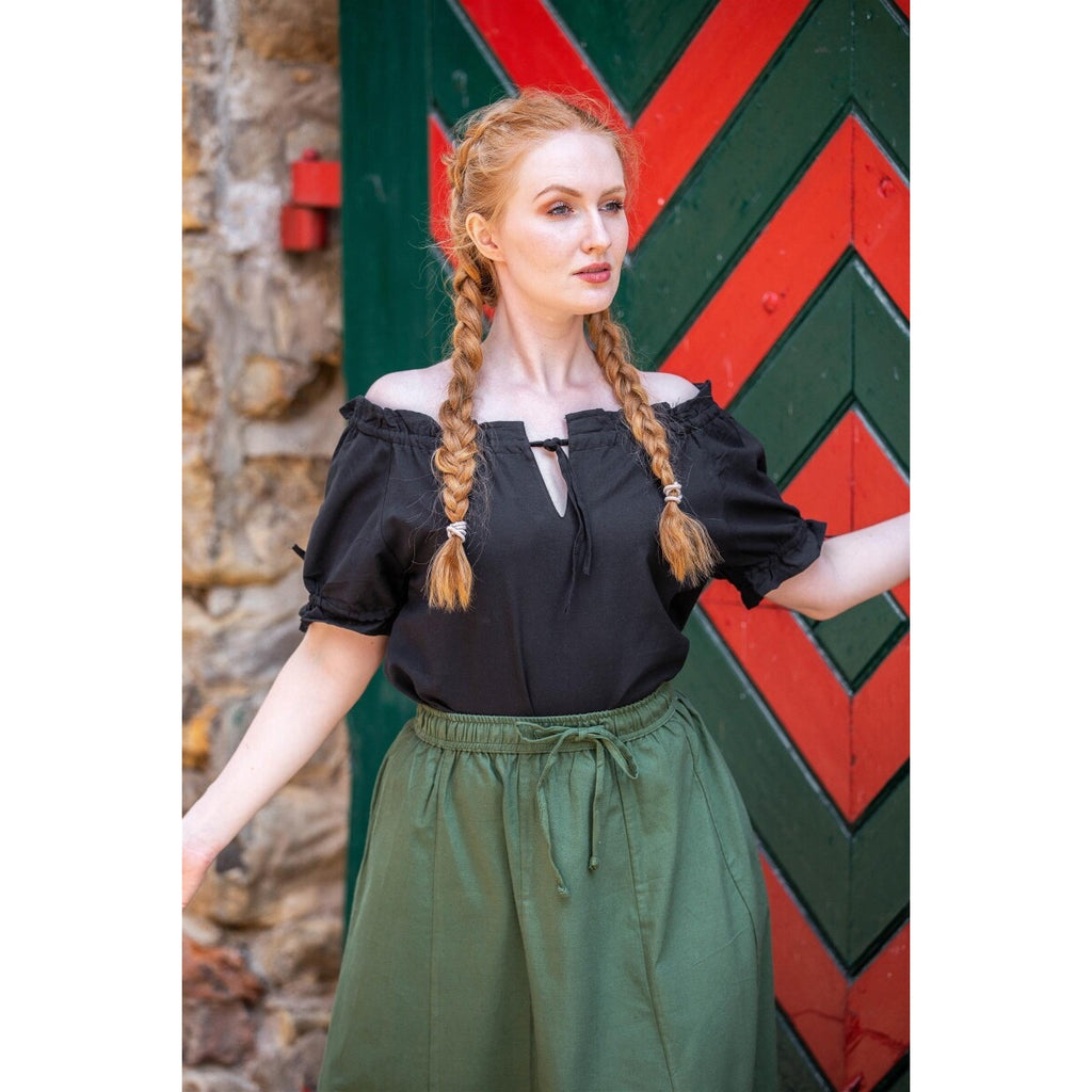 Immagine del prodotto Blusa medievale a maniche corte Otilia nera