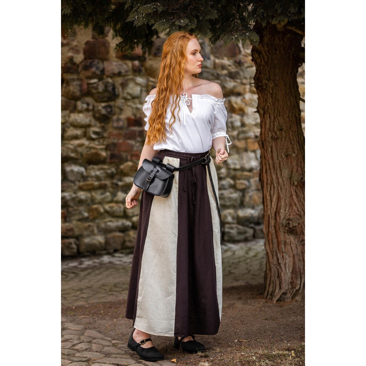 Immagine del prodotto Blusa medievale a maniche corte Otilia bianca