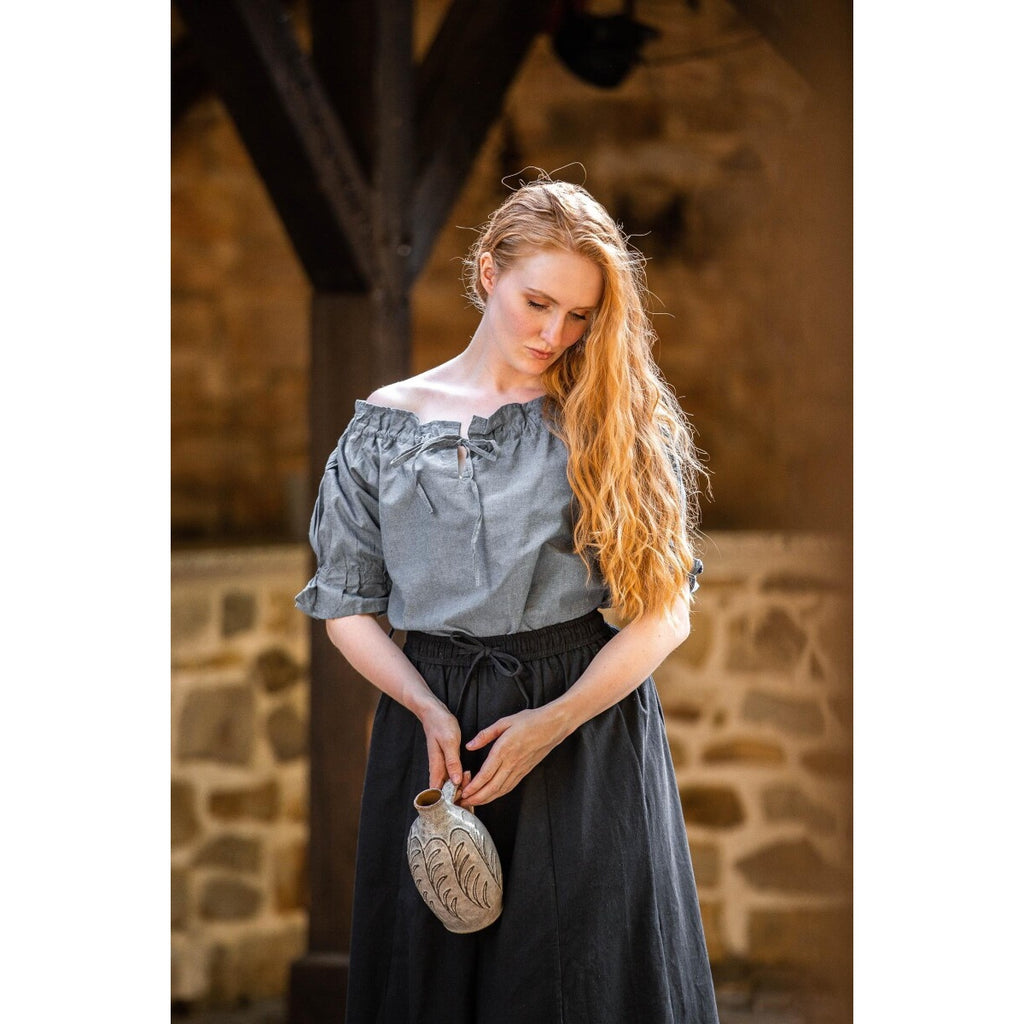 Immagine del prodotto Blusa medievale a maniche corte Verena blu