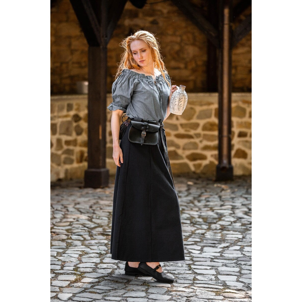 Immagine del prodotto Blusa medievale a maniche corte Verena blu