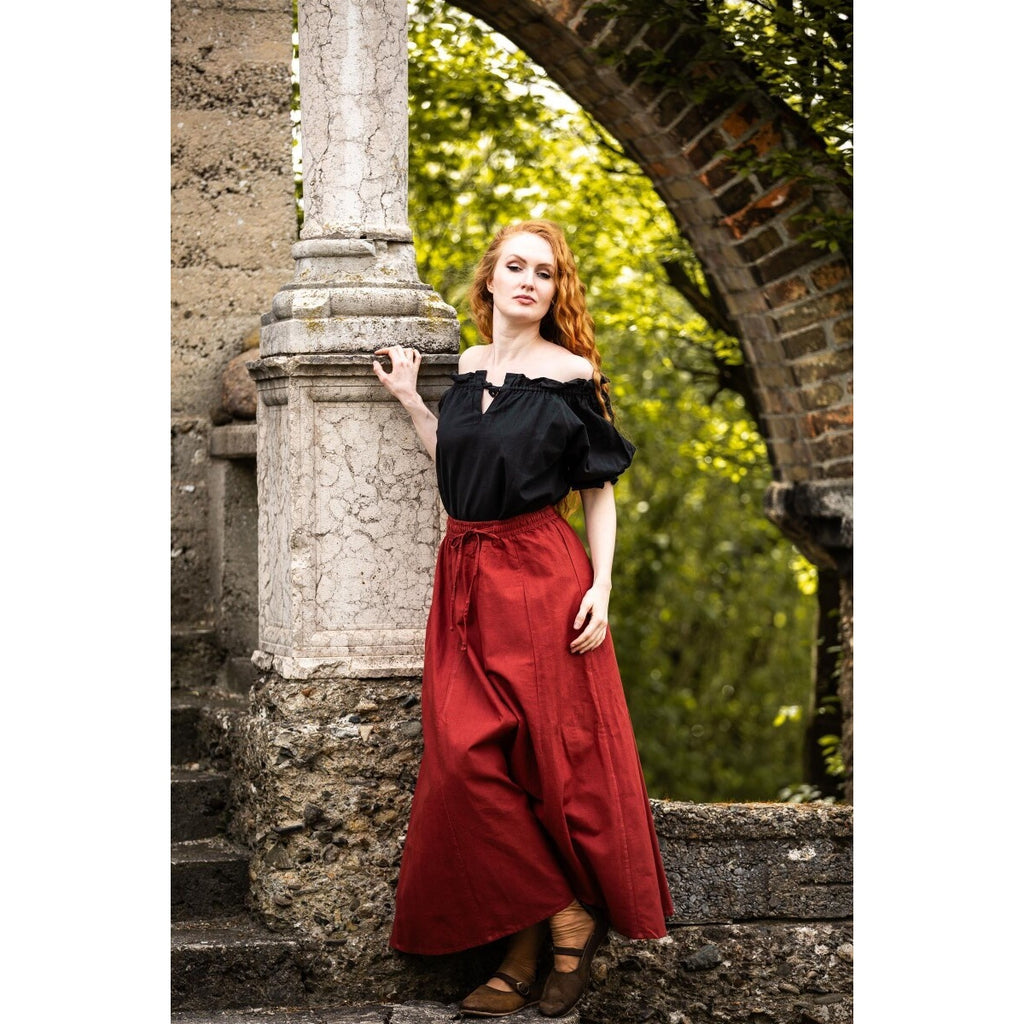 Immagine del prodotto Blusa medievale a maniche corte Verena nera