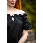 Immagine del prodotto Blusa medievale a maniche corte Verena nera