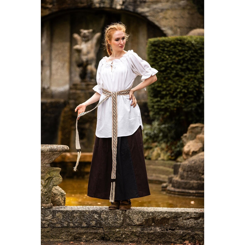 Immagine del prodotto Blusa medievale a maniche corte Verena bianca