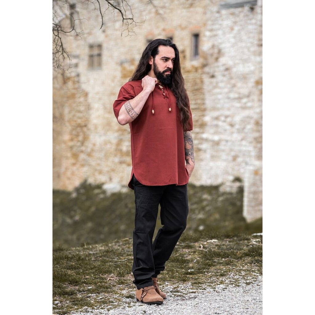 Immagine del prodotto Camicia medievale Erik manica corta rossa