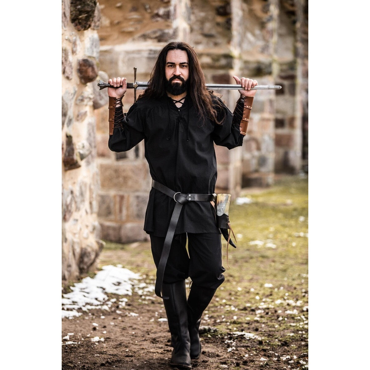 Immagine del prodotto Camicia medievale Ulrich nera