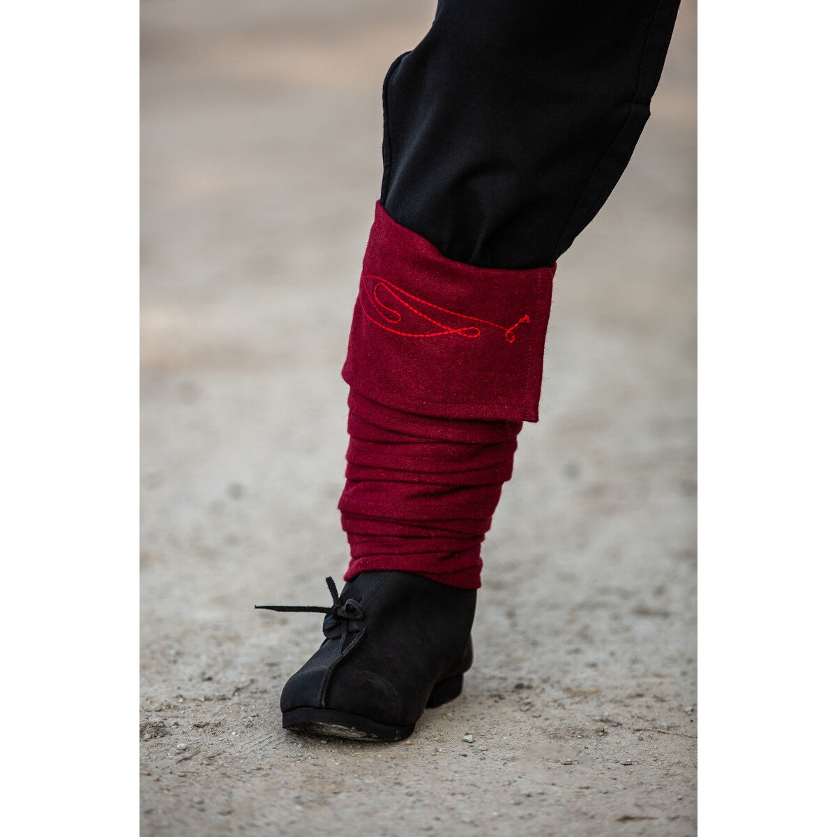 Product image Medieval Wool Leg Wraps Hannes with Embroidery