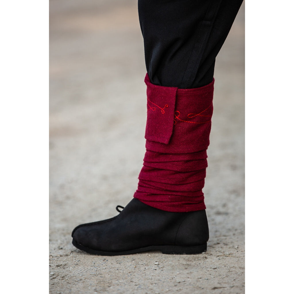Product image Medieval Wool Leg Wraps Hannes with Embroidery